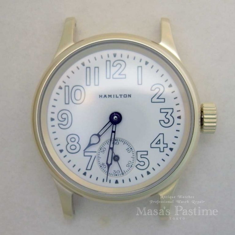 HAMILTON983　カスタム腕時計　18Kホワイト　オーダーメイドケース