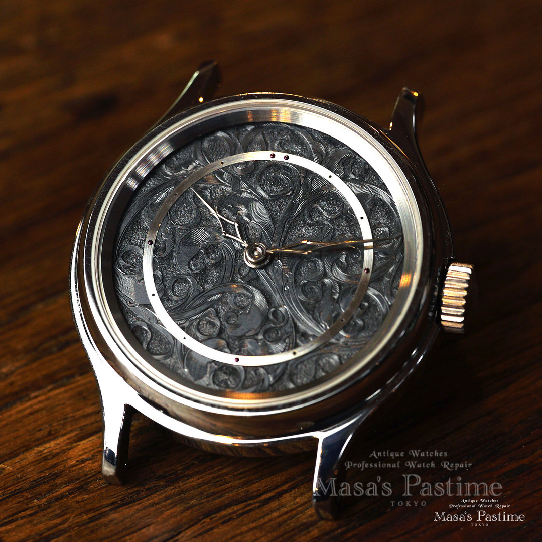 ステンレス ブラックコーティング エングレービング 文字盤製作