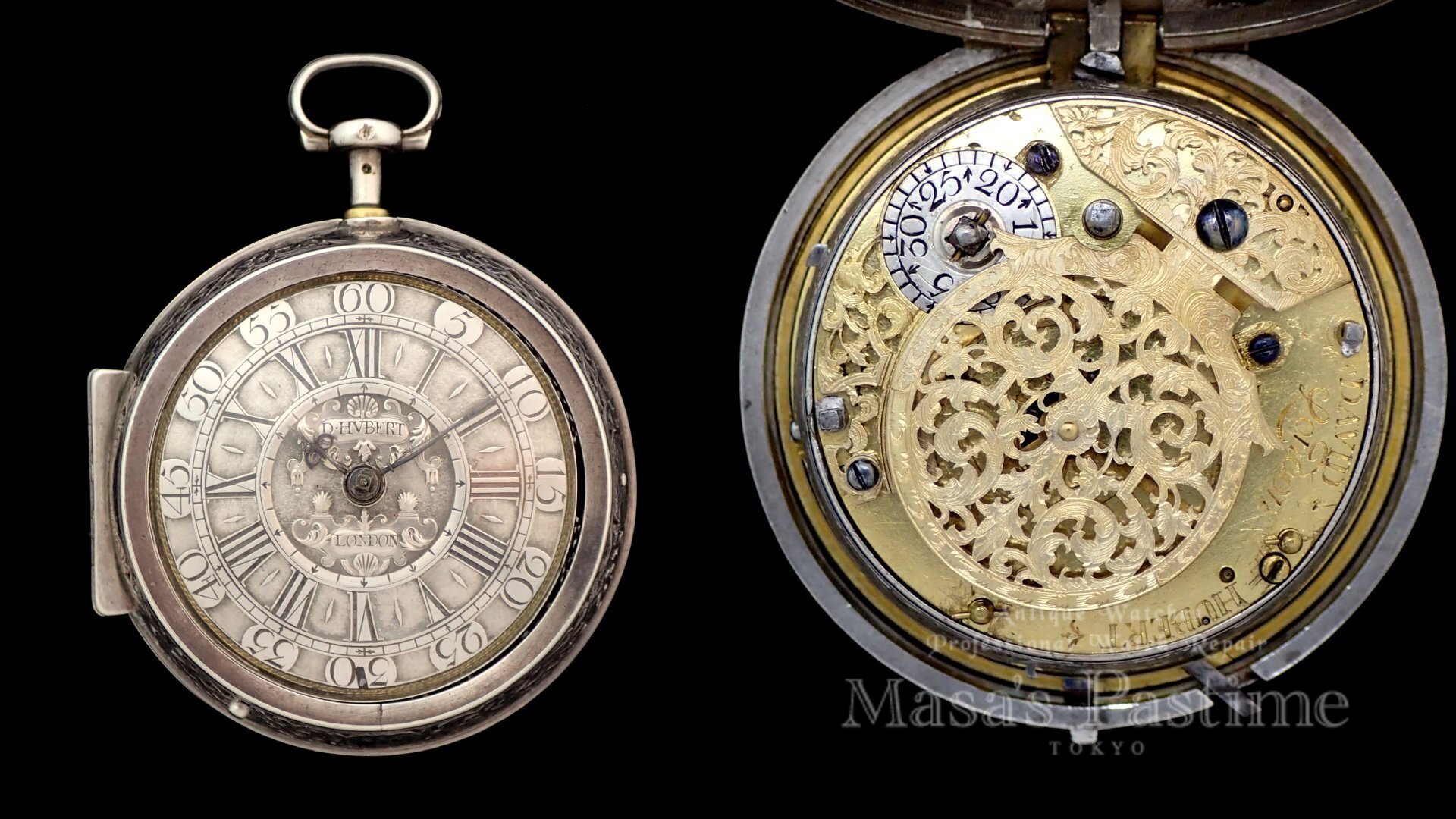 クォーター　リピーター　バージ フュジー　イギリス　懐中時計　