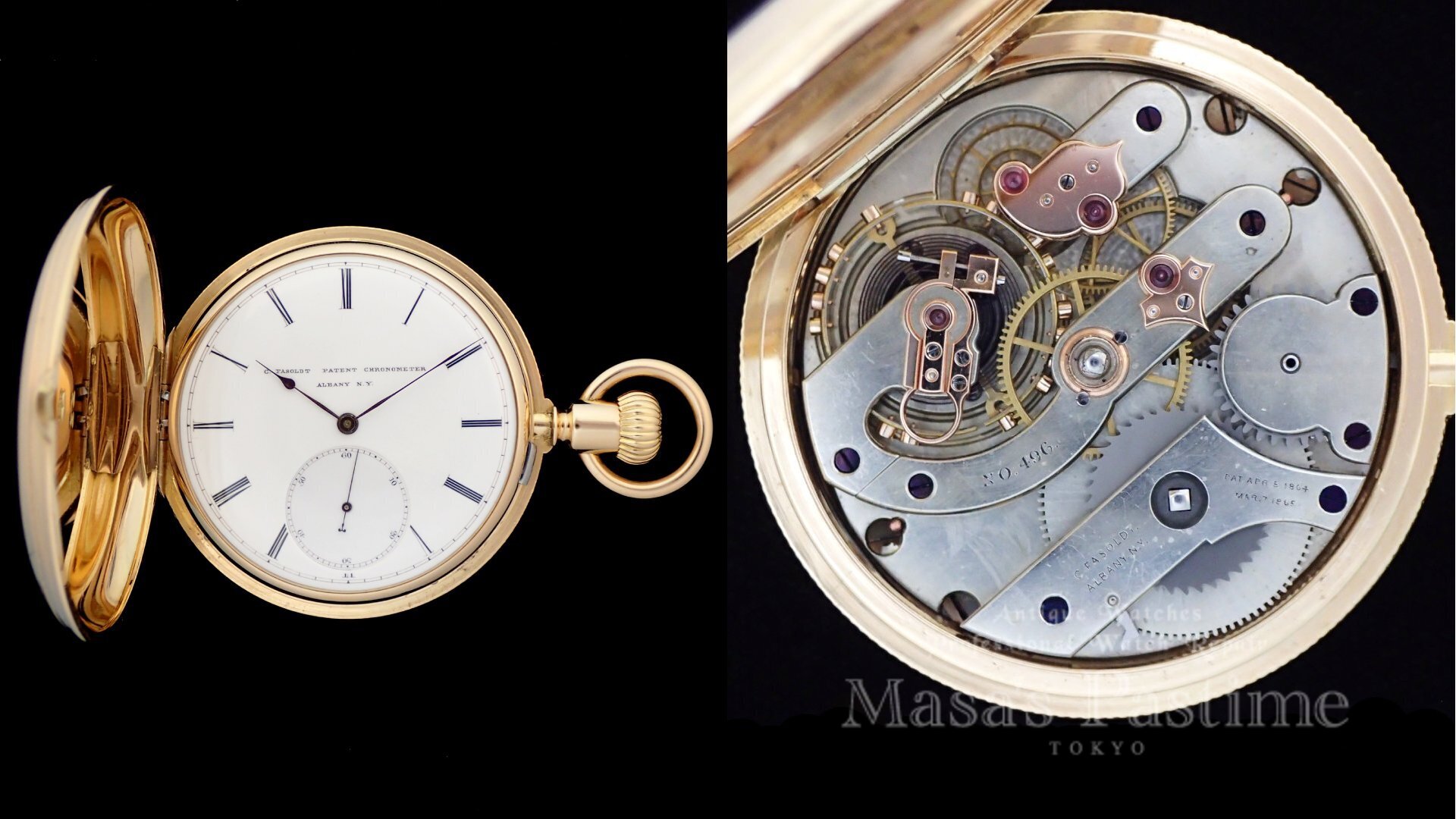 チャールズ・ファソルド コーアクシャル アメリカ 懐中時計