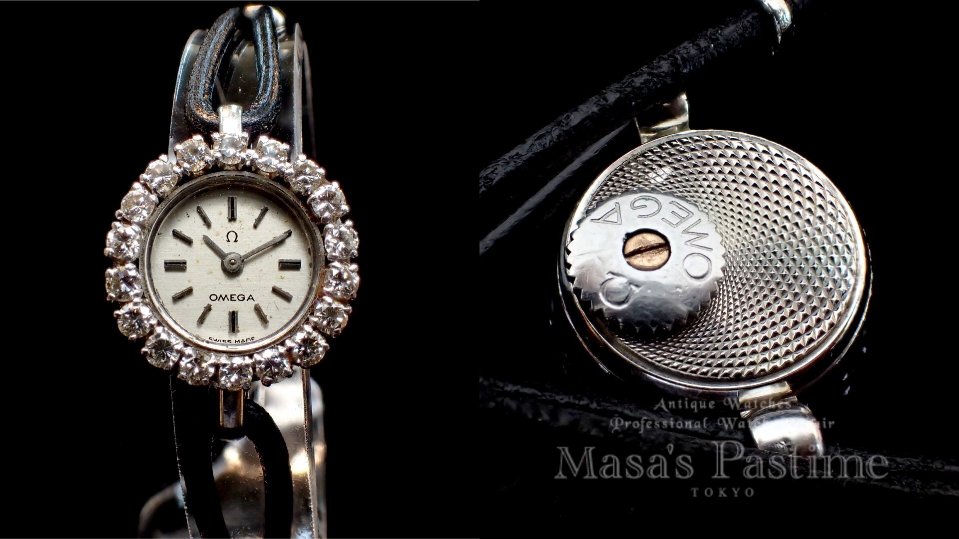 オメガ　バックワインド　スイス　レディース　腕時計