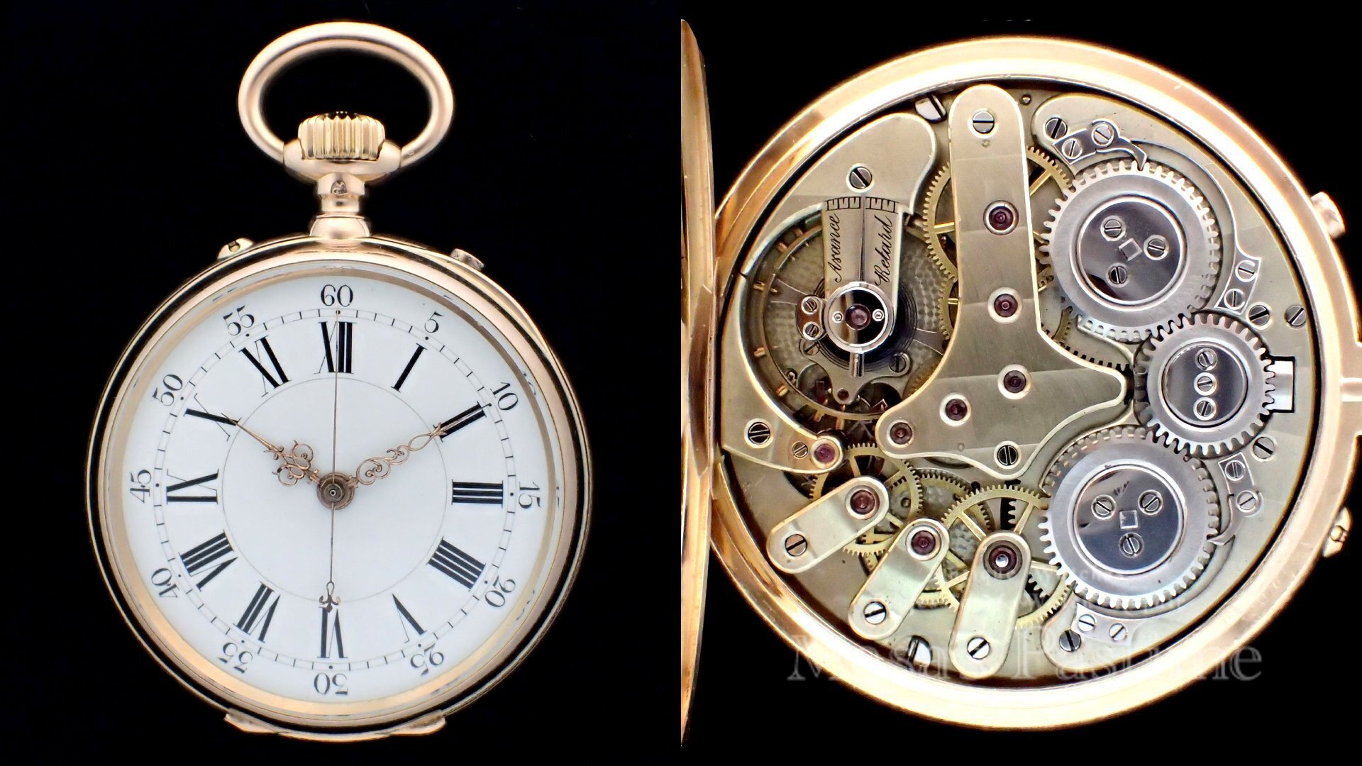 デッドビート センターセコンド　スイス製　懐中時計