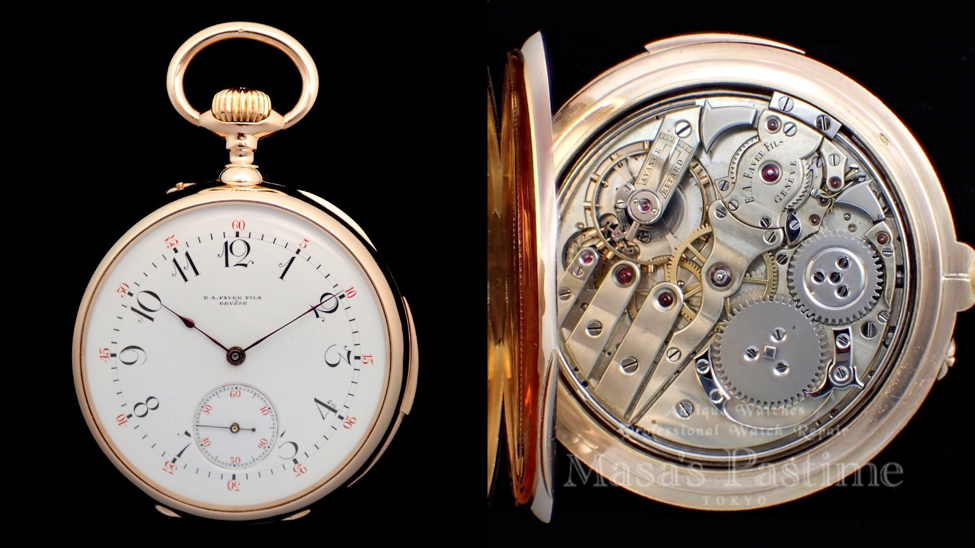 ミニッツリピーター　スイス　懐中時計