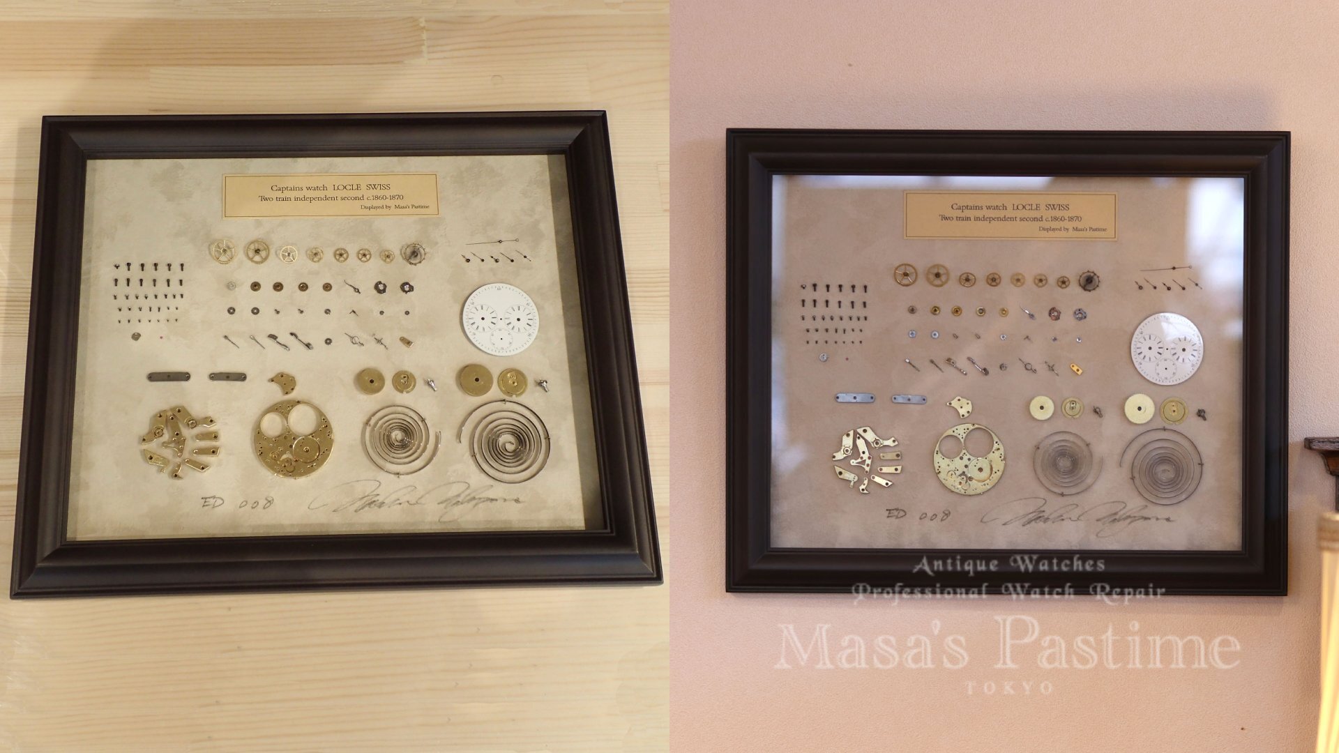 Masa’s Pastime Captains watch ムーブメント ディスプレイ