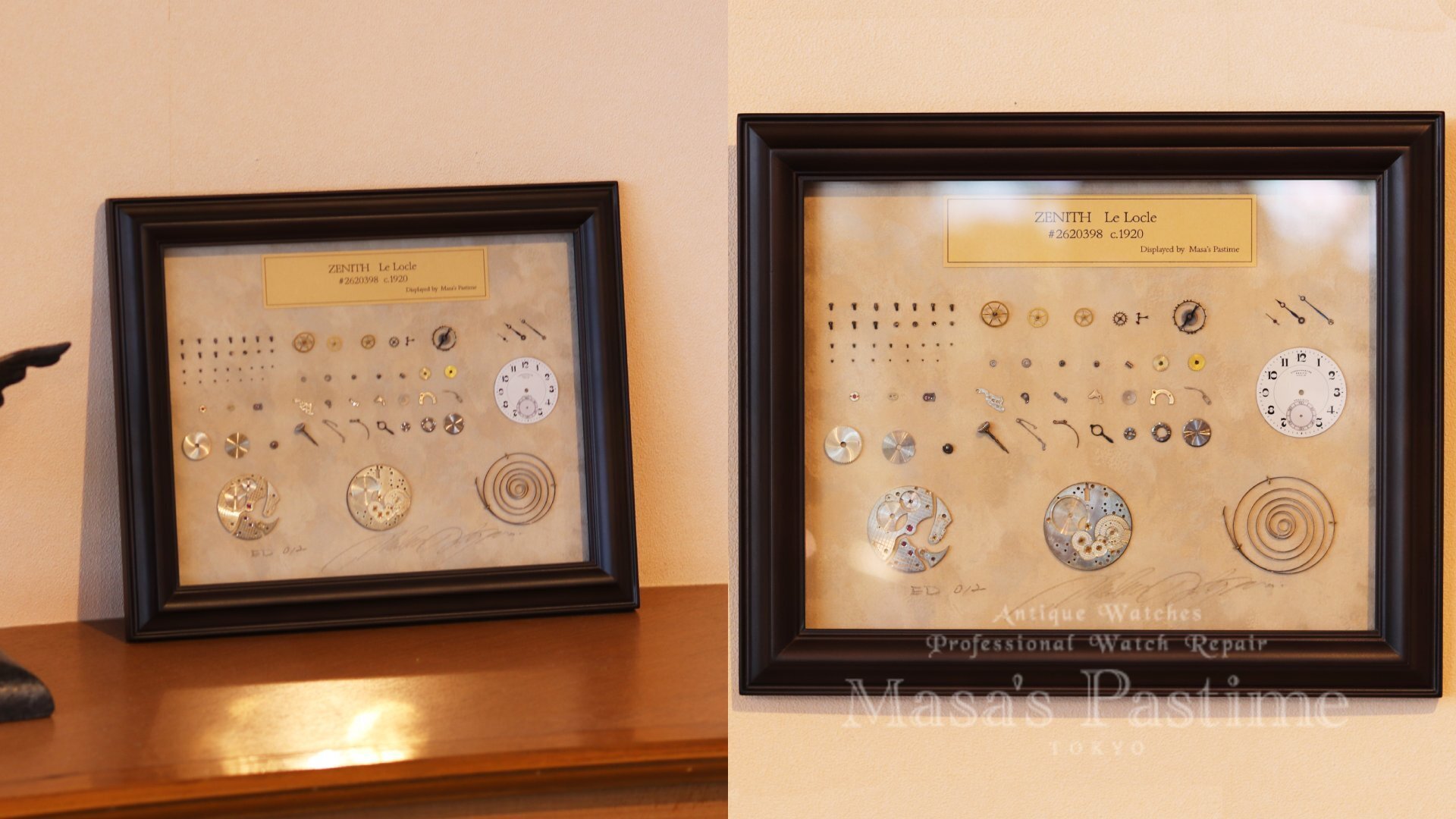Masa’s Pastime アンティーク ZENITH 懐中時計ムーブメントディスプレイ