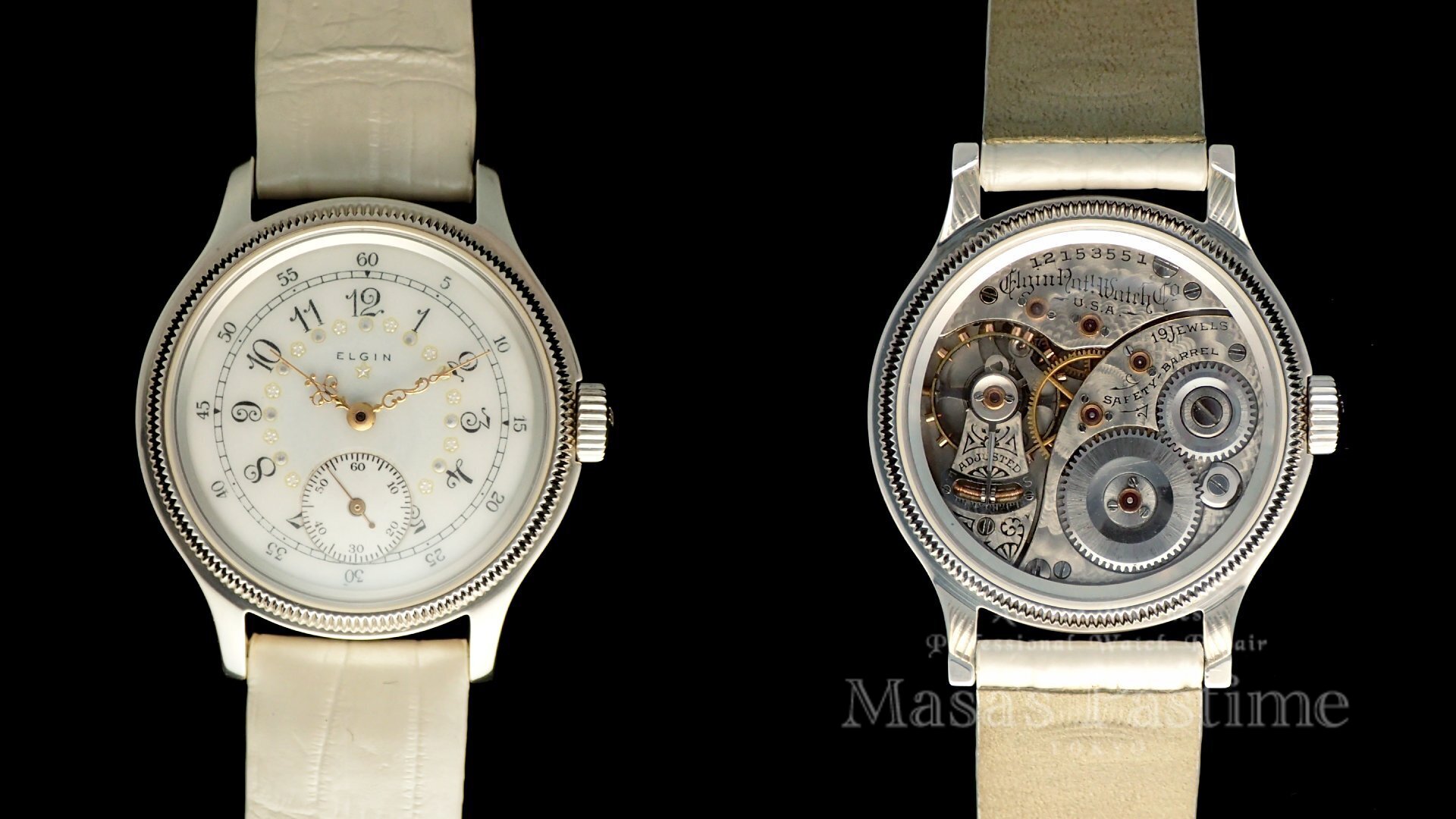 エルジン G201 カラーダイアル カスタム腕時計