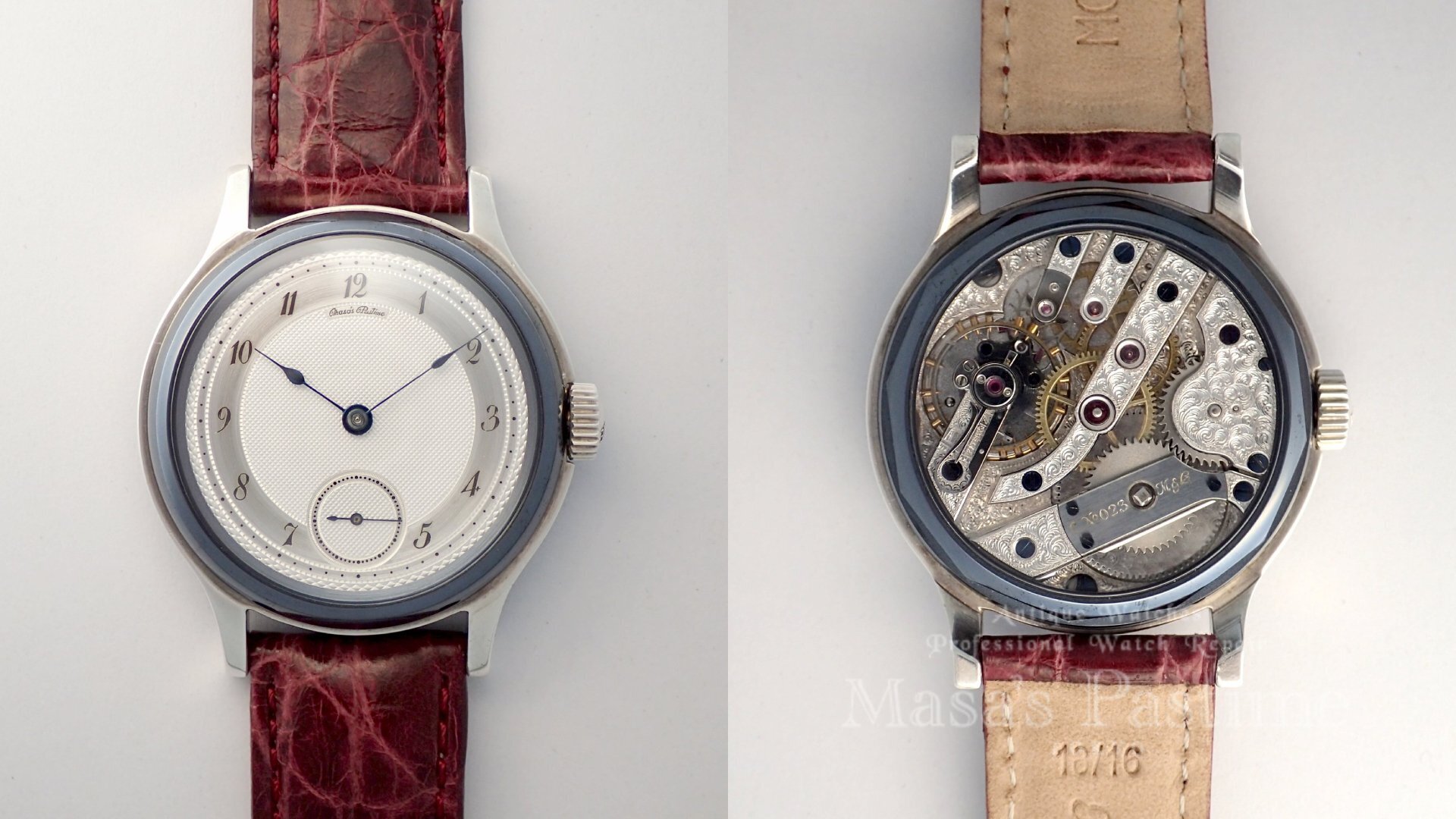 赤銅・シルバー　コンビケース　カスタム腕時計